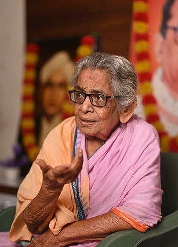 Lasting kinship: Chilukuri Shanthamma, Usha’s grand aunt, in her home in Visakhapatnam | Sandeep Pantula