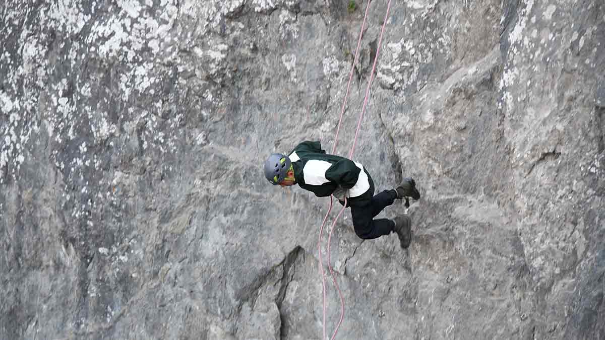 Dangerous descent: Rappelling down the rocks at HAWS | Sanjay Ahlawat