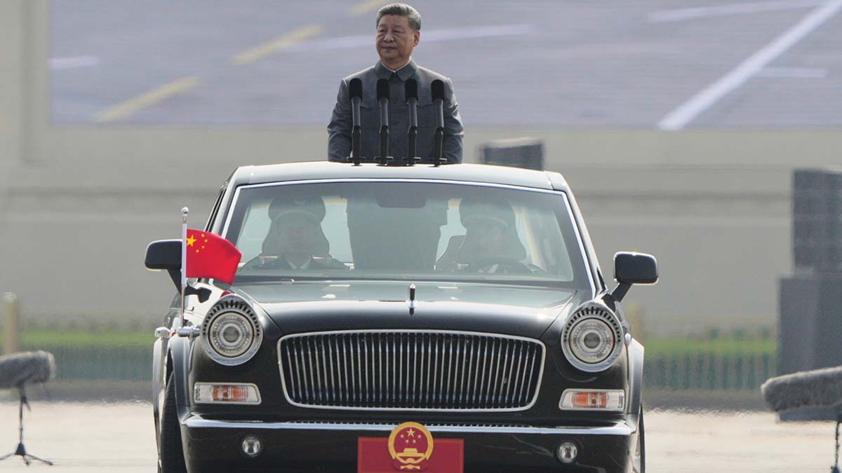 Master and commander: Chinese President Xi Jinping at the military parade to commemorate the 80th anniversary of Japan’s surrender during World War II held in Beijing on September 3, 2025 | AP