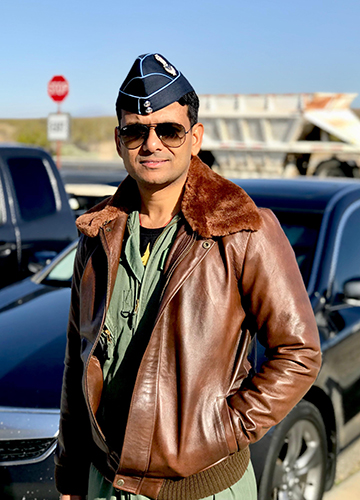 Preparing to defy gravity: Shubhanshu during his training days at Edwards. Air Force Base in the US.