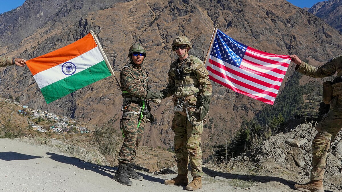 Friends indeed: Indian and US army personnel at the joint exercise Yudh Abhyas at Tapovan, Uttarakhand, in November 2022 | PTI