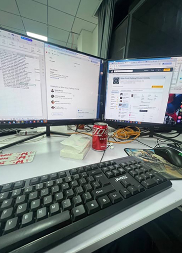 One of the work stations at the Cambodia centre.