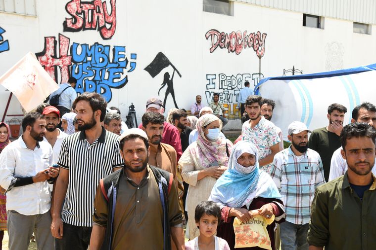 In pursuit of justice: Family members of terror victims wait to meet the lieutenant governor at Baramulla | Sanjay Ahlawat