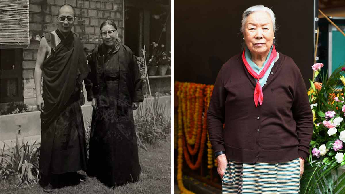 Guiding light: A photo of the Dalai Lama with his mother, Diki Tsering, from a family album; (right) Jetsun Pema, the Dalai Lama’s younger sister    | Family album, Sanjay Ahlawat