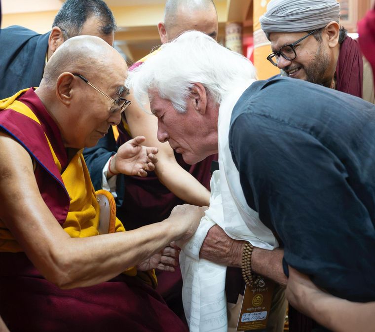 Divine connect: Richard Gere attends the Dalai Lama’s 90th birthday celebrations at Dharamsala on June 30