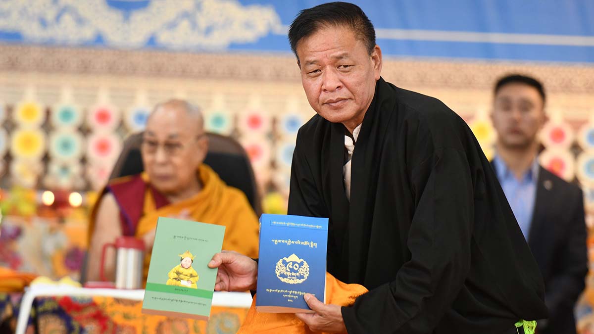 Living history: Sikyong Penpa Tsering releases books in the presence of the Dalai Lama during his 90th birthday celebrations in Dharamsala | Sanjay Ahlawat