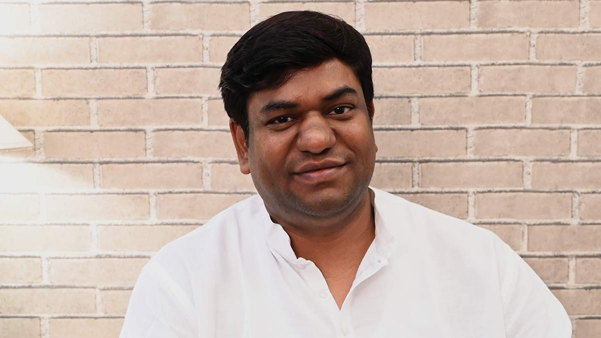 Mukesh Sahani leader of Vikassheel Insaan Party in Bihar. 18 July 2025. Photo by Salil Bera