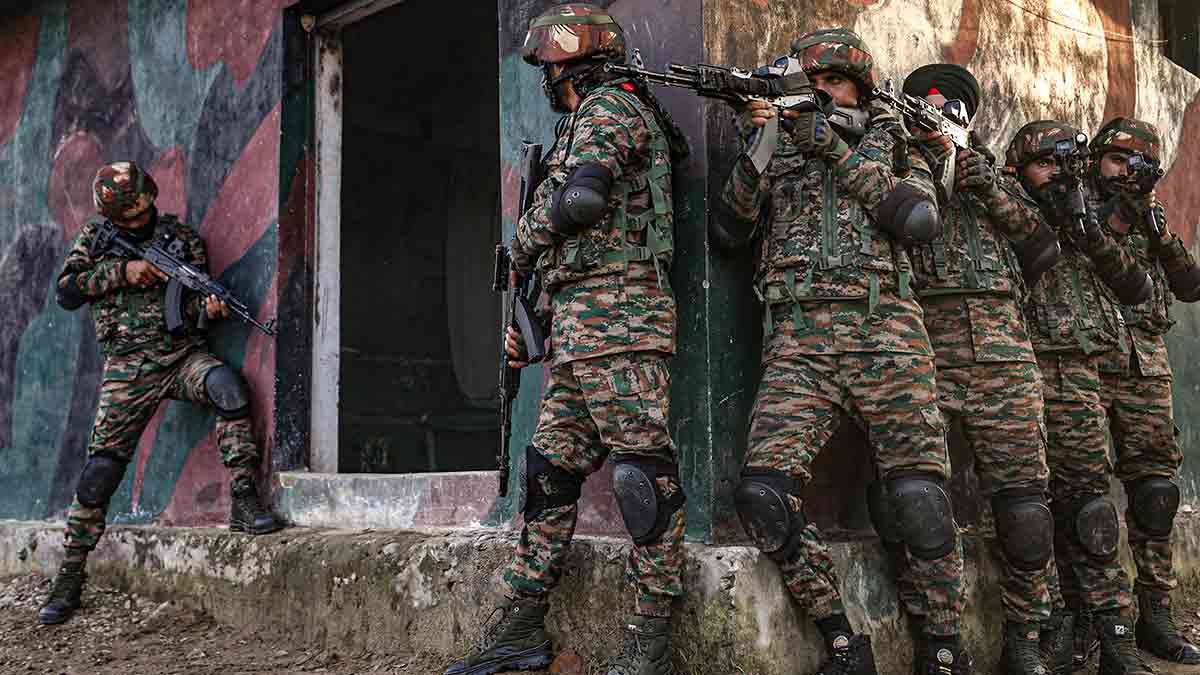 On guard: Soldiers during a tactical drill along the LoC in October 2025 | PTI