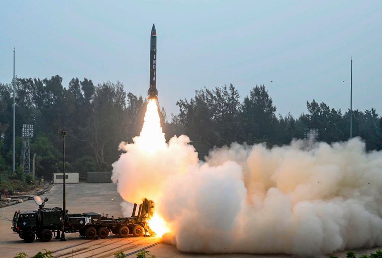 Weapon of choice: A Pralay missile being successfully test-fired by the DRDO off the Odisha coast in December 2025 | PTI
