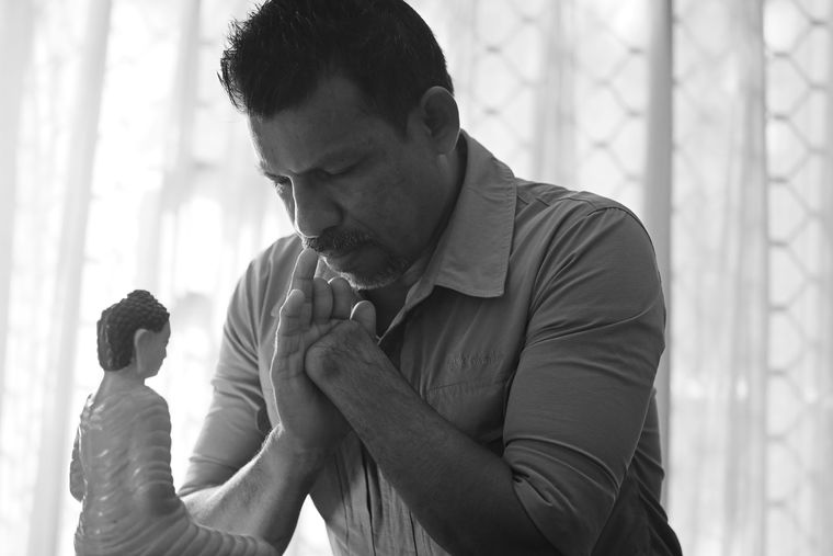 Nimal Karunathilaka, an explosive ordnance disposal expert who was injured while disarming an erratic P4 mine.