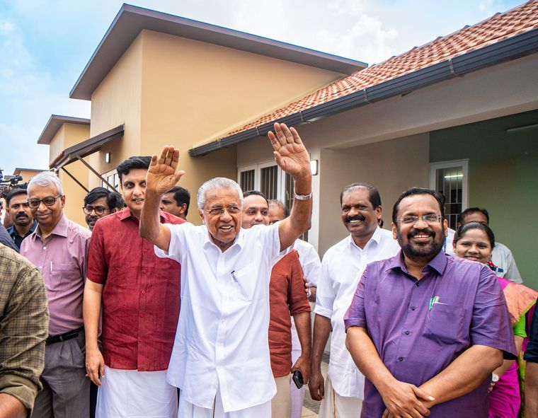 Welfare in focus: Kerala Chief Minister Pinarayi Vijayan (in the middle) during the inauguration of the first phase of the Wayanad Model Township for landslide survivors on March 1 | Dhanesh Ashokan