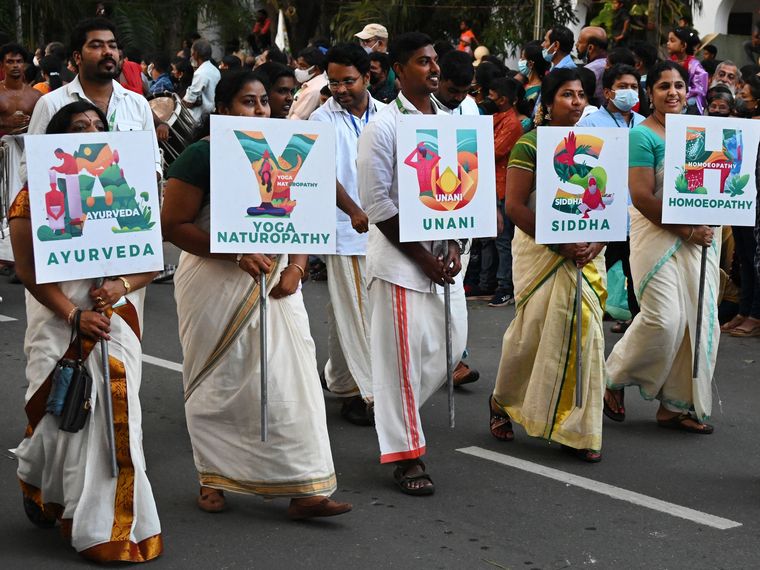 Making a point: A file photo of people creating awareness about Ayush during a festival procession in Thiruvananthapuram | Shutterstock