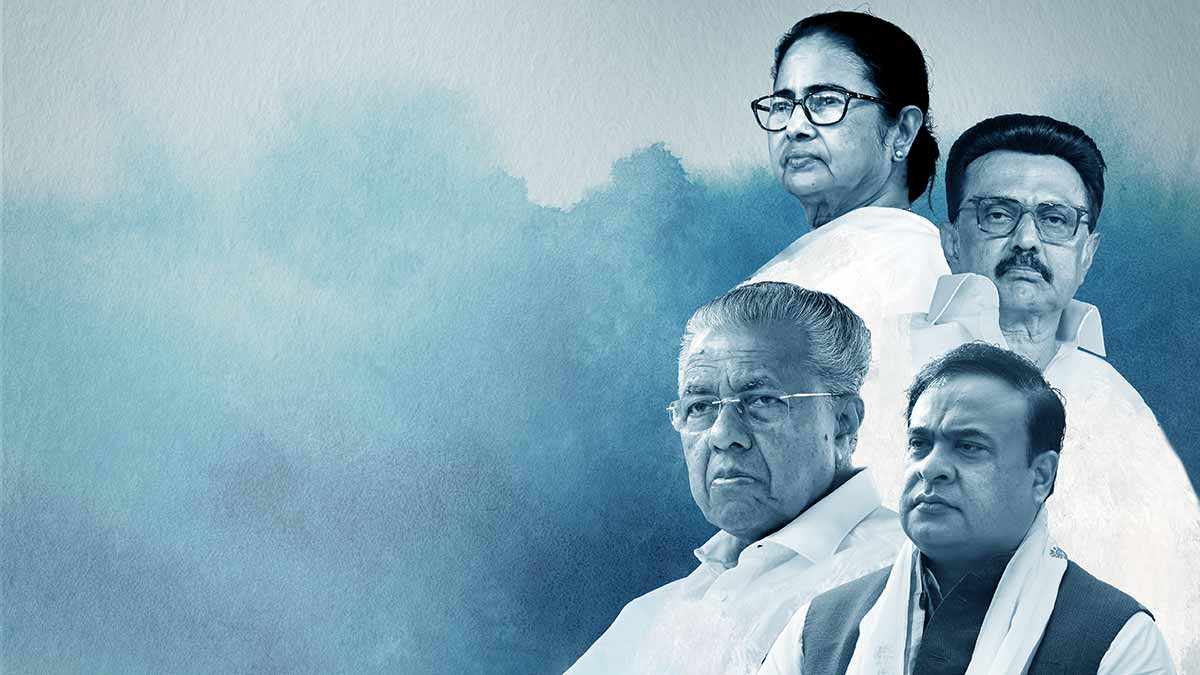 Mamata Banerjee, M.K. Stalin, Pinarayi Vijayan, Himanta Biswa Sarma | Imaging: Binesh Sreedharan