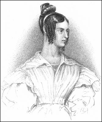 A sketch of Lady Falkland, who travelled in the first Indian train, between Bombay and Thane.