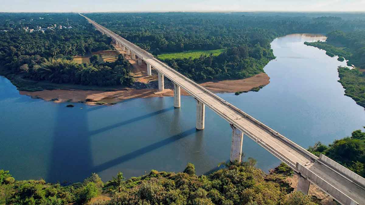 Fast forward: A view of a viaduct in the Ahmedabad to Mumbai bullet train project | PTI