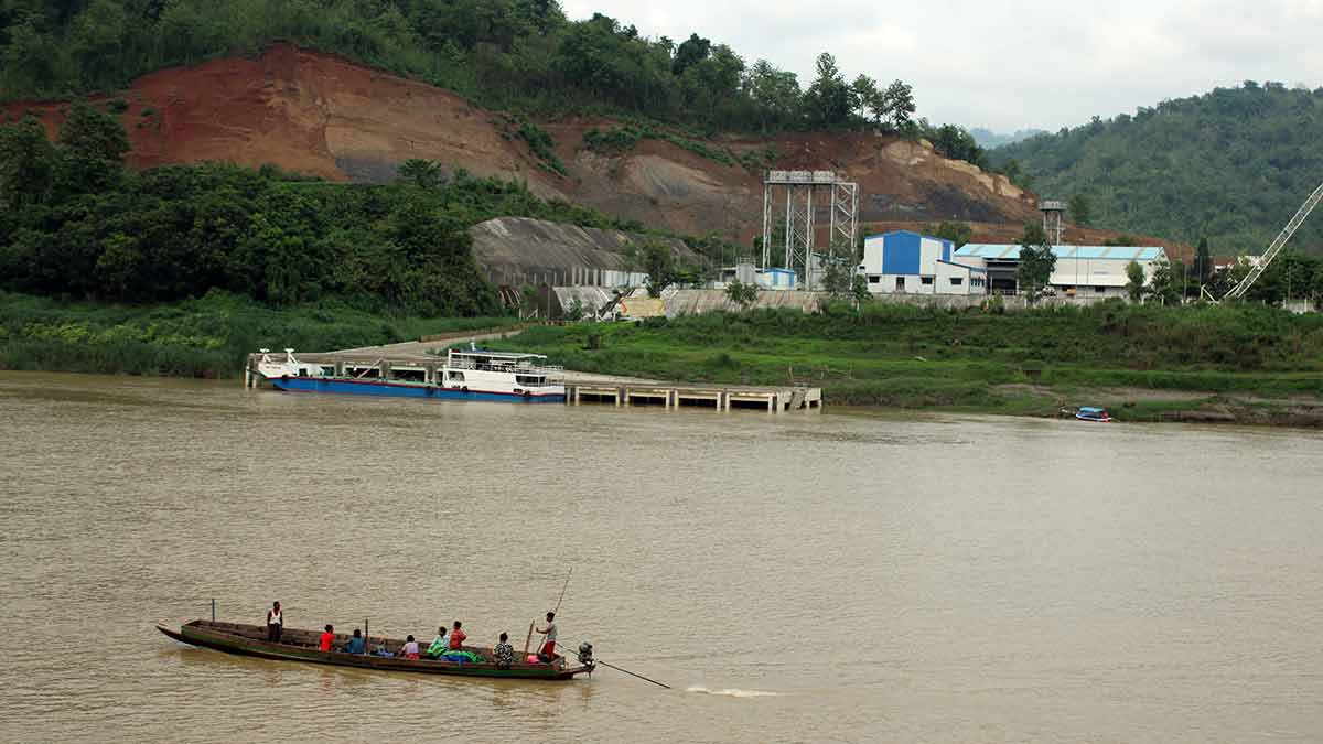 Connecting countries: The jetty in Paletwa on the banks of the Kaladan river.