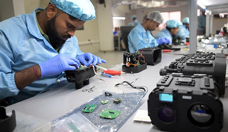 Clear vision: Employees at Tonbo Imaging’s facility work on defence electro optics | Bhanu Prakash Chandra