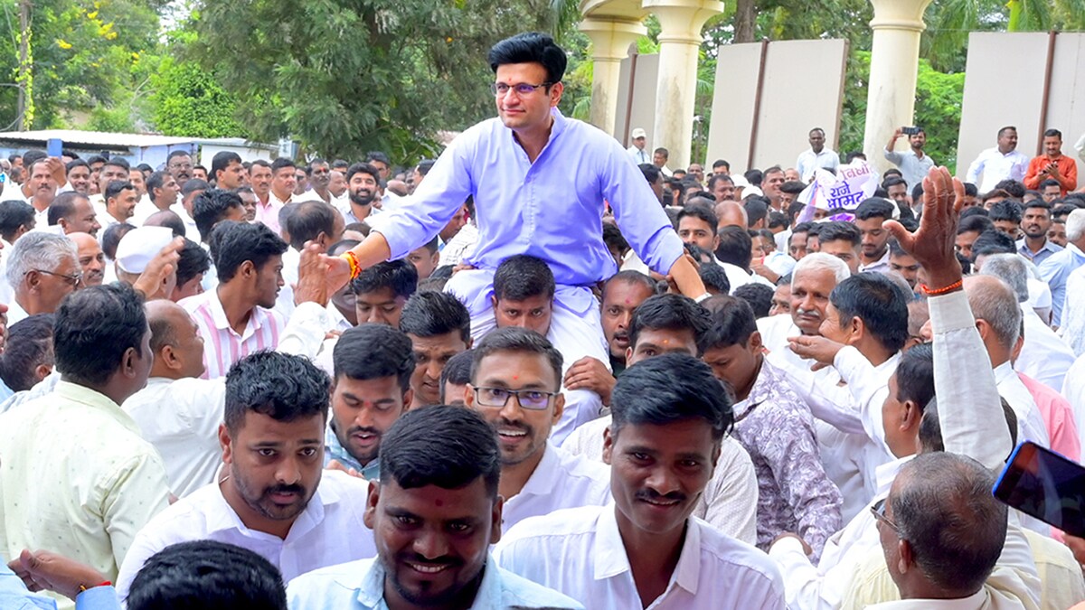 Winning manoeuvre: Samarjeet Ghatge with supporters. He is likely to join Sharad Pawar’s NCP | Kumar More