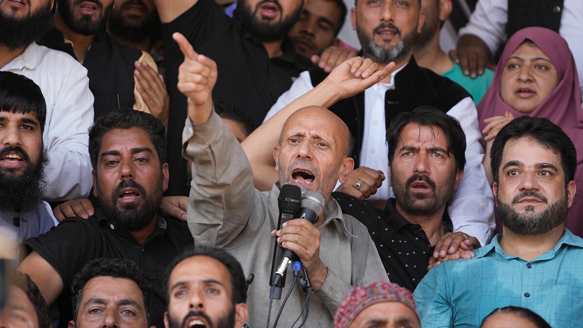 Growing influence: Rashid at a rally in Baramulla | AP