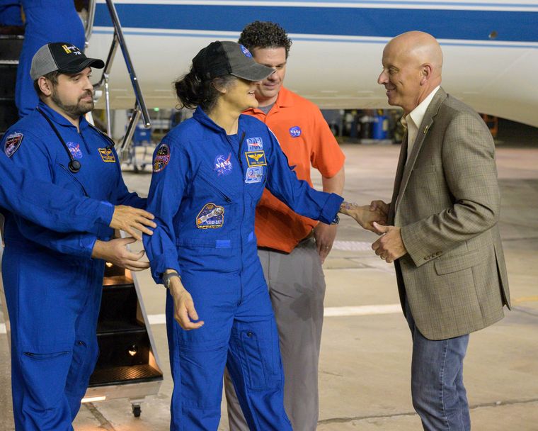 Home at last: Williams at NASA’s Johnson Space Center after returning from the ISS | PTI