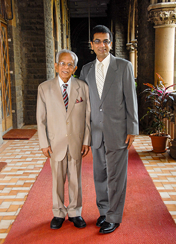 Line of succession: Former CJI D.Y. Chandrachud with his father, the late Y.V. Chandrachud, longest serving CJI.