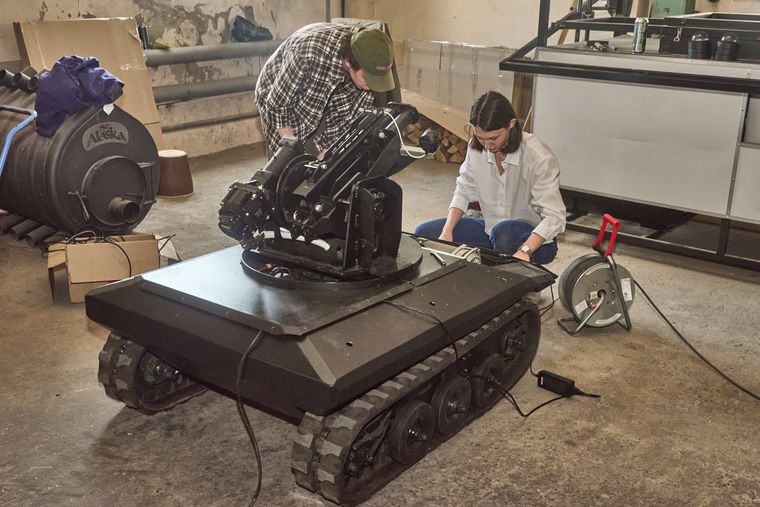 Engineers at a drone manufacturing facility in Odessa | Getty Images