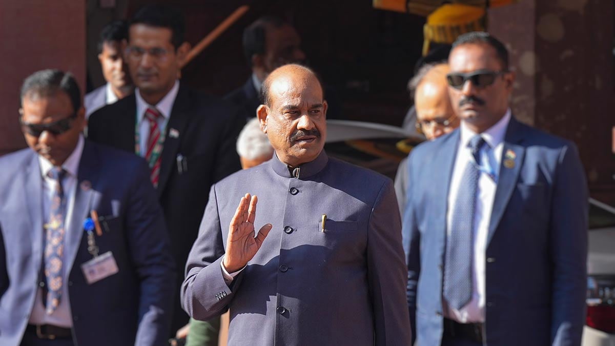 Man in motion: Lok Sabha Speaker Om Birla during the winter session of Parliament | PTI