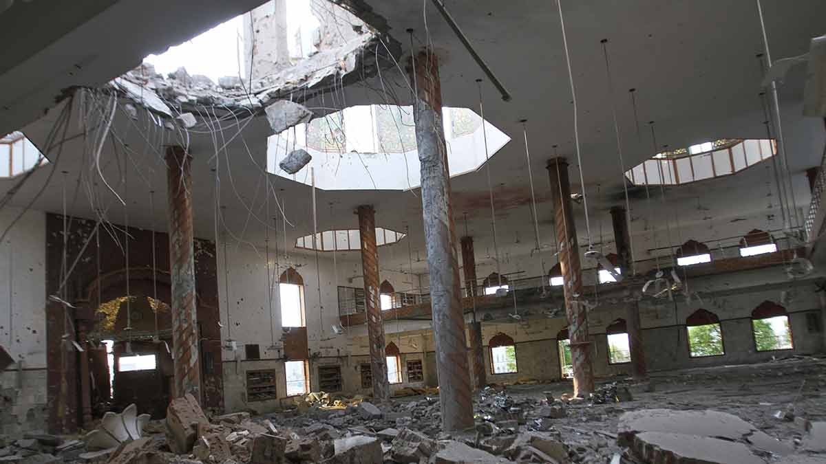 Attack mode: A mosque in Bahawalpur, a city in Pakistan’s Punjab province, which was hit by an Indian missile strike during Operation Sindoor | AP