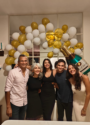 Family dynamics: Nayantara (middle) with her parents Anuja and Niret Alva, brother Daivik and Sister Niharika.