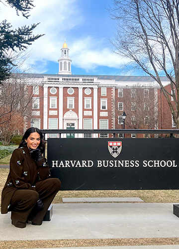 At the Harvard Business School, where she spoke twice | Instagram@diipakhosla