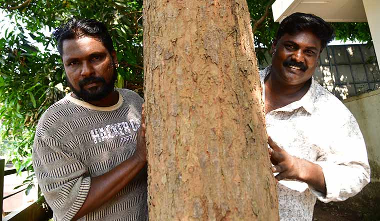 composer Shaiju Avaran (left) and lyricist Kannan Mangalath | Jeejo John