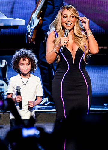 Mama's boy: Mariah Carey performs with son Moroccan | Getty Images