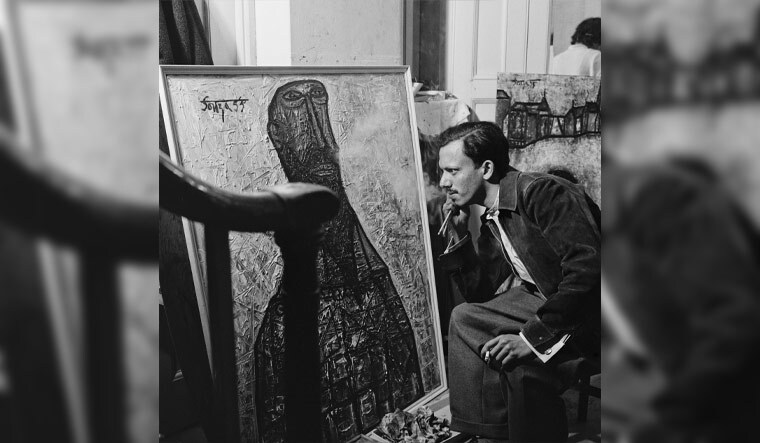 Art for art's sake: F.N. Souza in his studio in London in 1955 | Getty Images