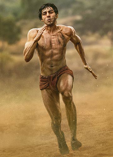 Sparing no effort: Stills from Chandu Champion.