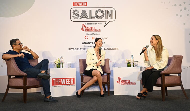 Ananya Panday in conversation with THE WEEK chief associate editor and director Riyad Mathew and senior journalist Namrata Zakaria | Amey Mansabdar