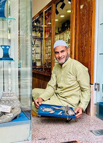 Kashmiri jewellery at your doorstep: Nane Mohammed Mubashir Kathwari, 51, of Corals Gems and Jewels.
