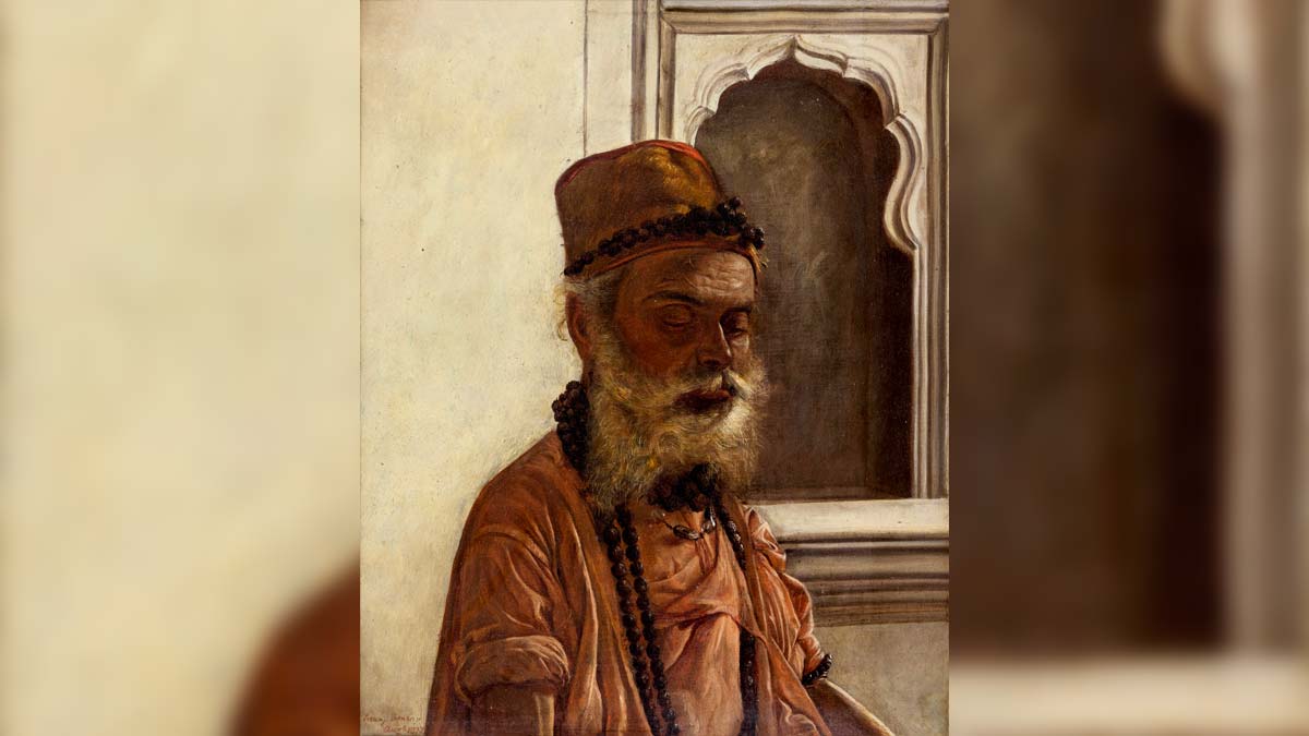 A Head of a Gosain - Pestonji Bomanji (1851–1938) Oil on canvas, 1877