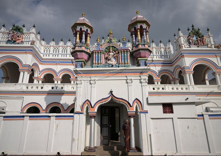 Standing guard: Meyammai at the renovated Chettinad mansion | Bhanu Prakash Chandra