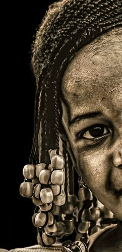 Power of half: The photo of a Senegalese girl clicked by Krishnan while he was at the African Renaissance Monument in Dakar.