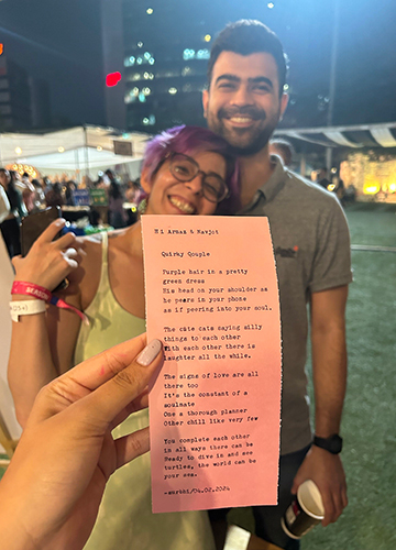 A poem Surbhi Dhoot wrote | Courtesy Surbhi