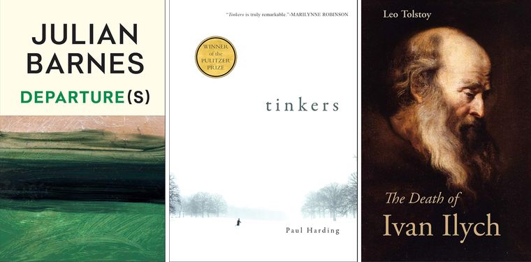Death, on the page: (From extreme left) Julian Barnes’s Departure(s); Paul Harding’s TInkers; and Leo Tolstoy’s The Death of Ivan Ilych-books that deal with the theme of death, teasing meaning out of it.