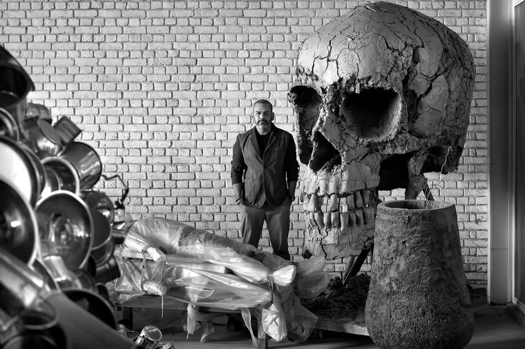 Sacred space: For Subodh Gupta, the studio is a multi-purpose space.