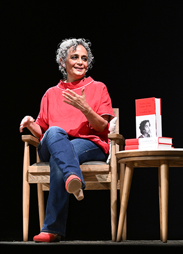 Arundhati Roy with her latest book, Mother Mary Comes to Me | Arun Sreedhar