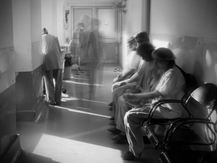 Patients in the waiting area