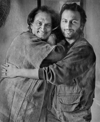 With son Nitin