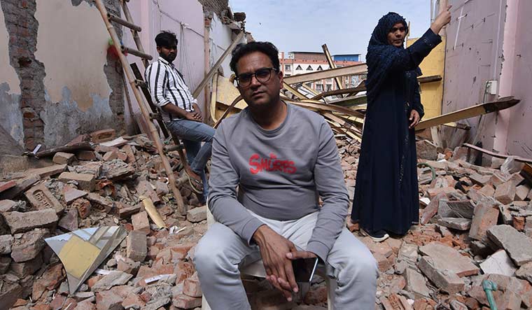 Staying put: Hassan, his wife  Shabana and their eldest son Azeem | Kritajna Naik