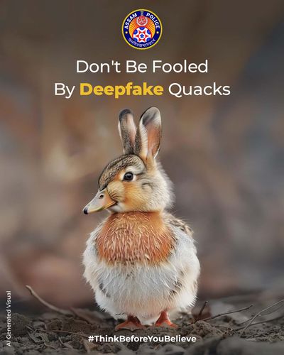 The Assam Police’s campaign poster to tackle AI-based misinformation