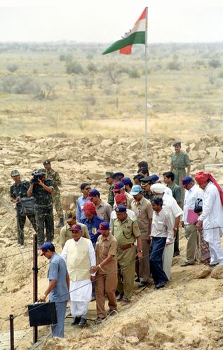 Time of triumph: Prime minister Atal Bihari Vajpayee visits the Pokhran II test site in 1998 | PTI