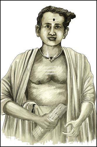 Local support: (left) Itty Achuthan, an Ezhava physician who was central to the creation of the treatise | Illustration: Job P.K.