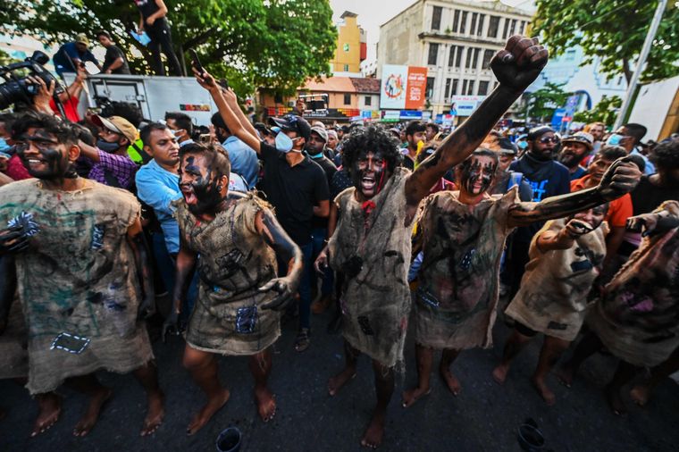 Pressure island: A scene from the 2022 protests in Sri Lanka | AP